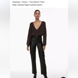 Aritzia Wilfred The Melania Vegan Leather Pants - Size 4
